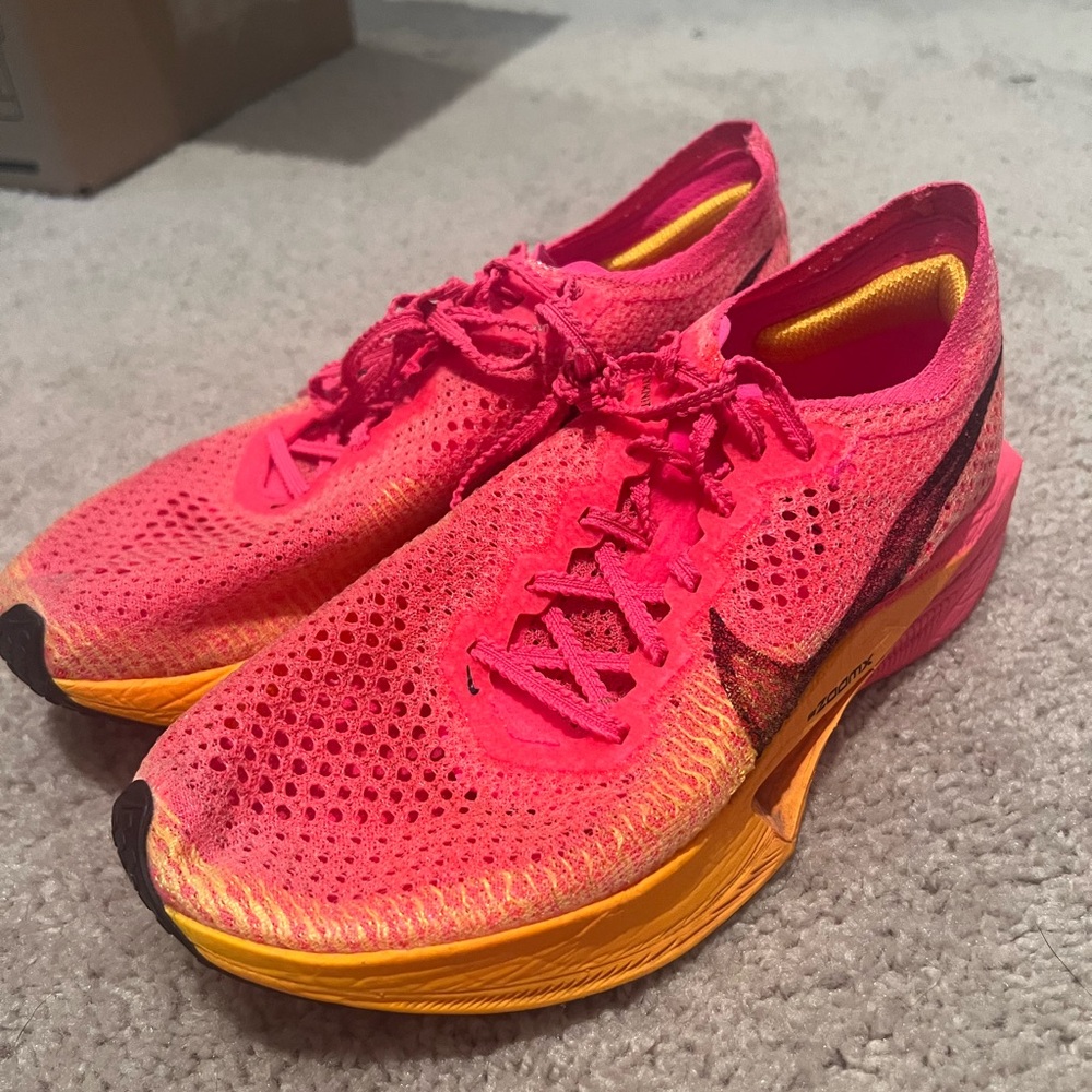 Nike Pink and Orange Athletic Shoes with Breathable Mesh